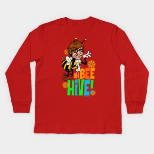 "Oh, bee HIVE!" Kids Long Sleeve T-Shirt